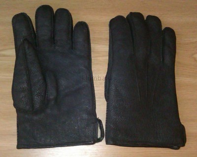 Мужские кожаные зимние перчатки