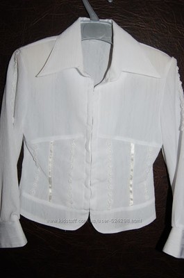 Блузка, рубашка нарядная для школьницы р. 110-116