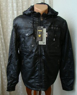 Куртка мужская демисезонная капюшон бренд Armani р.46-48 3910