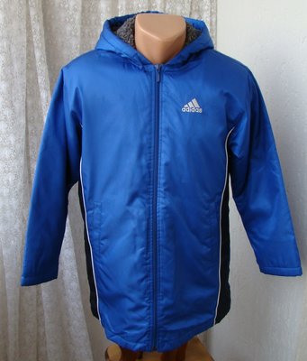 Куртка теплая спортивная капюшон Adidas р.М UK 30-32 4064а