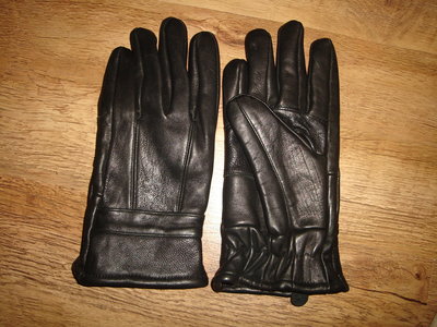 Мужские кожаные перчатки, размер M/L, утепленные