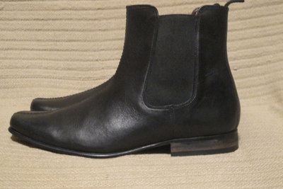 Качественные черные кожаные полусапожки - челси Burton.menswear Англия