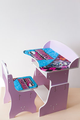 Детская парта стол со стульчиком Monster High регулируемая