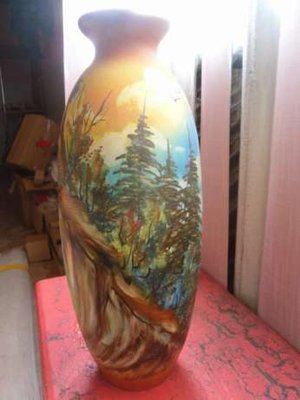 Большая керамическая ваза с рисунком