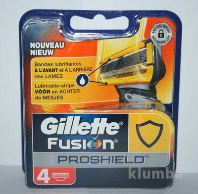 Супер новинка от Gillette Сменные картриджи Fusion Proshield оригинал упаковка 4 штуки.