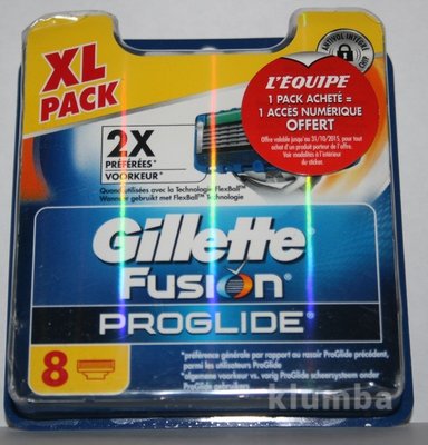 Сменные лезвия Gillette Fusion proglide оригинал Германия 8 штук в упаковке