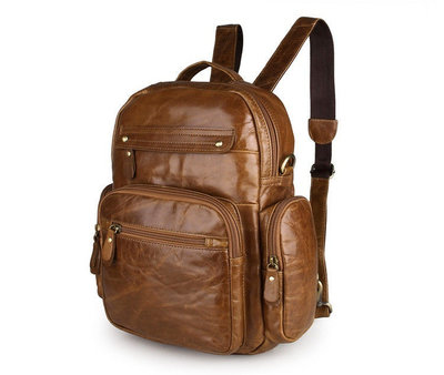 Кожаный рюкзак Бесплатная доставка мужской рюкзак винтажная кожа S.J.D. 2751B