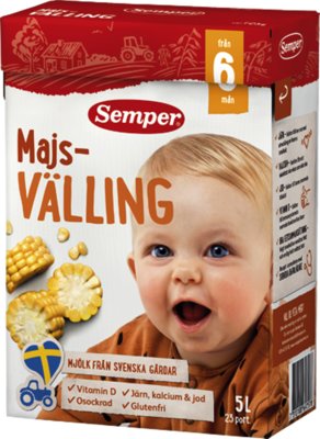 Вэллинг кукурузная каша Semper с 6-ти месяцев, со Швеции
