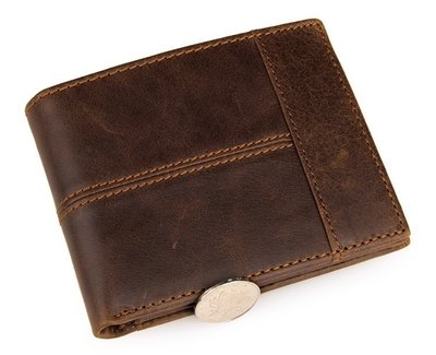 Отличный мужской кожаный кошелек портмоне, бумажник, купюрница 8064B
