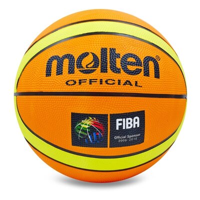 Мяч баскетбольный резиновый Molten FIBA 1841 размер 7, резина, бутил