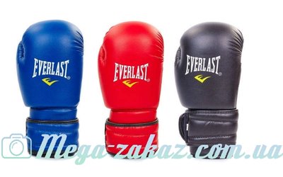 Перчатки боксерские на липучке Elast 5018, 3 цвета 8-12 унций кожвинил 