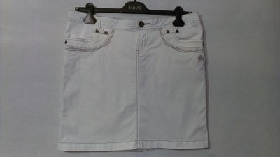 Женская юбка белого цвета Savage 48-50р, L-XL хлопок джинсовая юбка