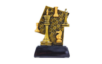 Награда спортивная Шахматы статуэтка наградная шахматная доска C-1627-B 13х9,5х4,5см
