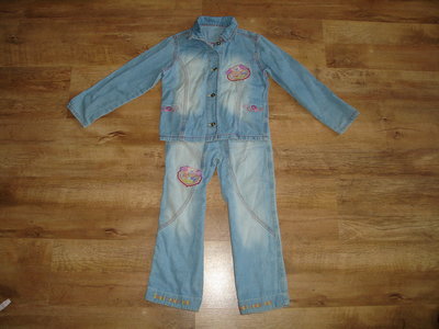 Gloria Jeans Джинсовый костюм на 4-5 лет рост 110 см