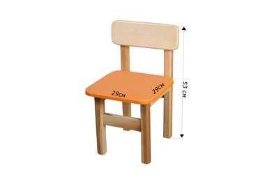 Детский стульчик деревянный Финекс 013, оранжевый