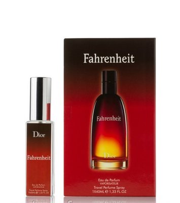 Мини парфюм Fahrenheit Dior 40 мл в подарочной упаковке для мужчин 