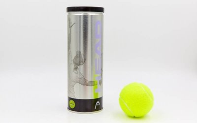 Мяч для большого тенниса Head 571303 Silver Metal Can 3 мяча в вакуумной упаковке