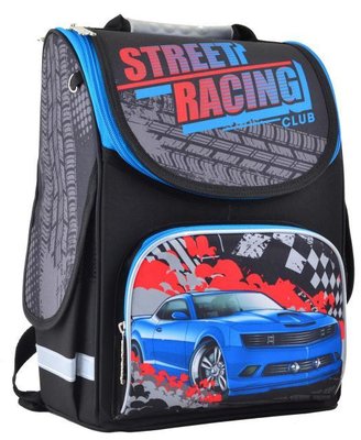 Рюкзак школьный каркасный для мальчика SMART 554515 каркасный PG-11 Street racing