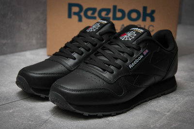 Кроссовки кожаные мужские Reebok Classic, черные