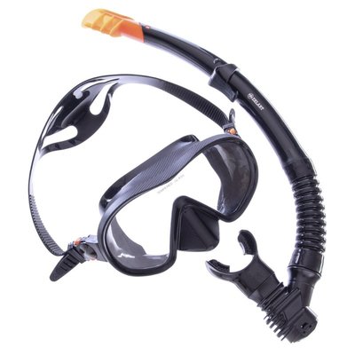 Набор для плавания маска с трубкой Zelart M105-SN132 термостекло, силикон, пластик
