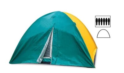 Палатка туристическая шестиместная Shengyuan 021 с тентом 2х2,5х1,5м