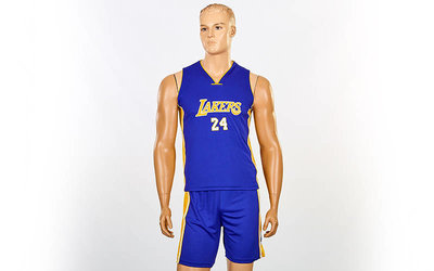 Форма баскетбольная подростковая NBA Lakers 5350 баскетбольная форма размер M-XL
