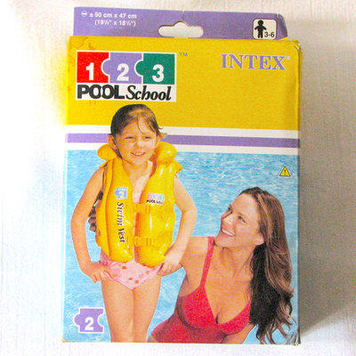 Детский плавательный надувной жилет Intex Pool School Step 2 на 3-6 лет