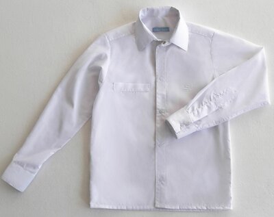 Рубашка с длинным рукавом детская, рубашки для мальчиков белые.рост 128-164