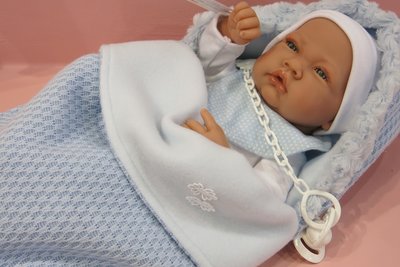 Испанский пупс реборн Кукла младенец Saco Lana 42 см, Antonio Juan 5015, Антонио Хуан