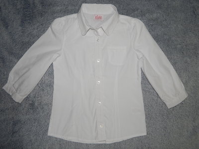 Школьная белая блузка Elsie на девочку 8-9 лет. Рост 128-134 см.