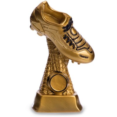 Награда спортивная футбол 1259-B5 статуэтка наградная золотая бутса 19х13х5см