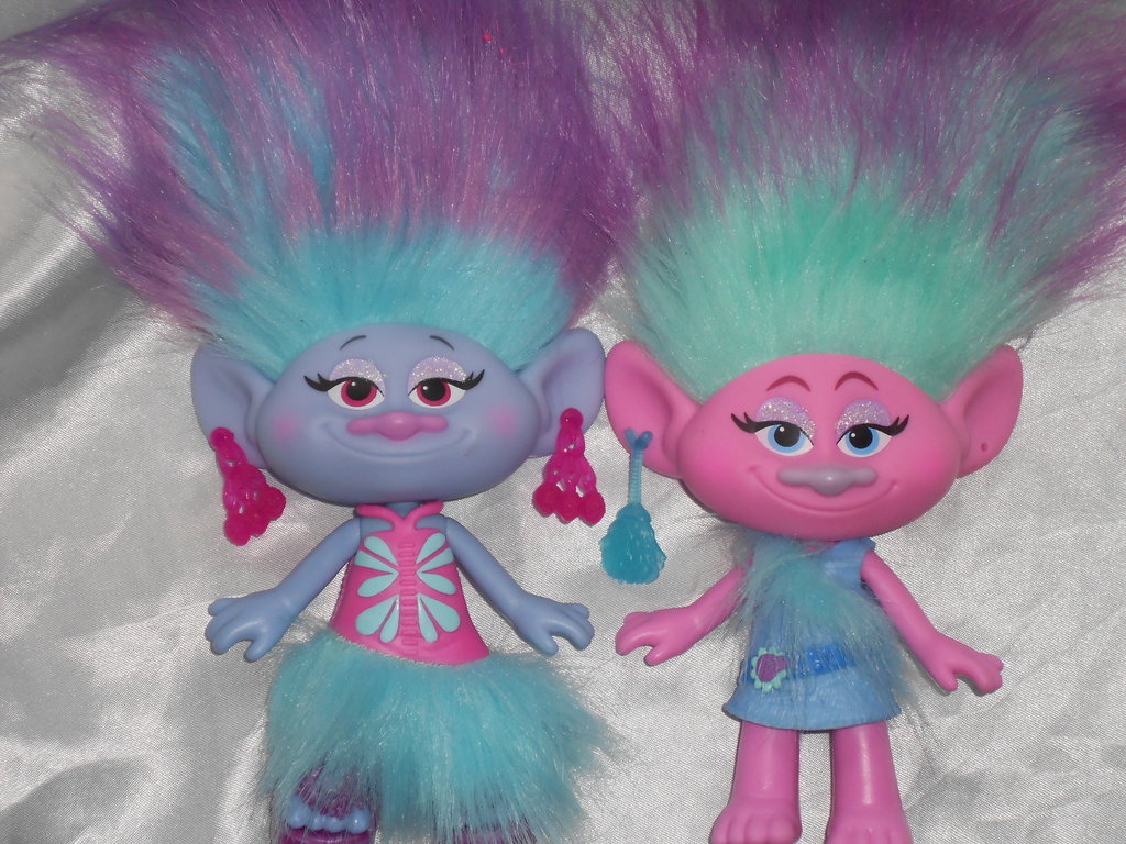 роскошные куклы Тролли Satin and Chenille Trolls DreamWorks Hasbro Сша ориг...