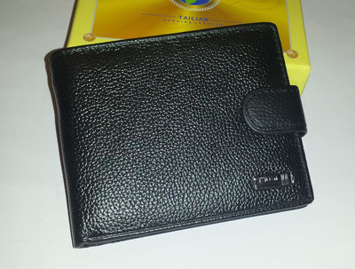 Мужской кошелёк из натуральной кожи Tailian T120D-H44-B Black