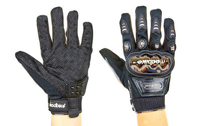 Мотоперчатки текстильные с закрытыми пальцами MAD-01S размер M-XXL