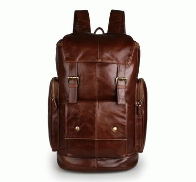 Стильный мужской кожаный рюкзак Бесплатная доставка 7311B