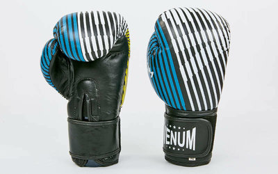 Перчатки боксерские кожаные на липучке Venum 6737 10-12 унций, кожа