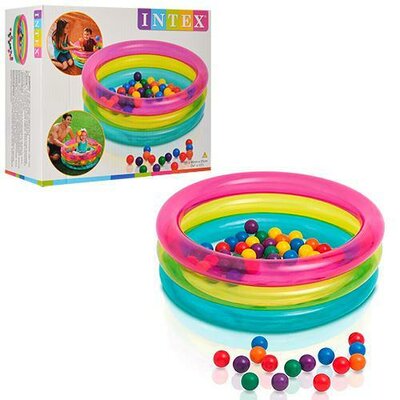 детский надувной бассейн с шариками Intex 48674
