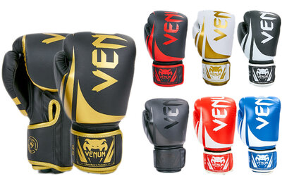 Перчатки боксерские на липучке Venum 8352 8-12 унций, PU 7 цветов