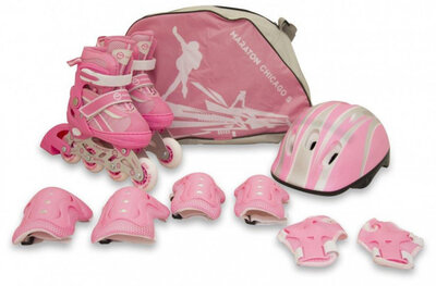 Роликовые коньки, ролики, Maraton Combo , розовый, с защитой, 28-33