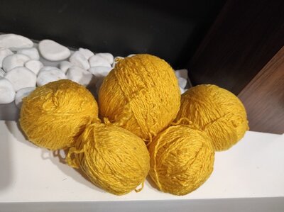 Нитки для вязания Ирис (100% хлопок) 20х25г/150м цв.0305 желтый, С-Пб