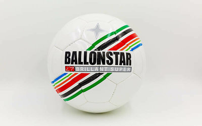 Мяч футбольный 5 Ballonstar 5415-1 PU, сшит вручную