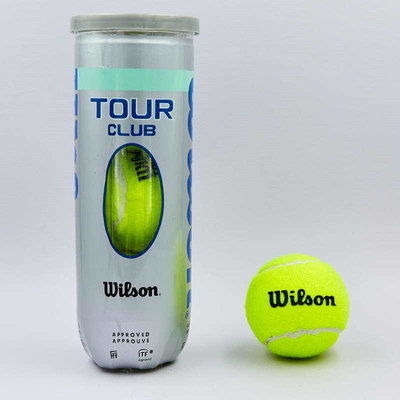 Мяч для большого тенниса Wils Tour Club 1054 3 мяча в вакуумной упаковке