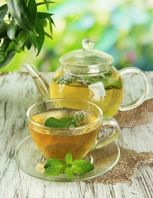 Чай «Зеленый1» - лист малины, лист земляники, лист шалфея, мята.