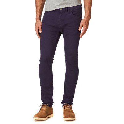 Мужские синие зауженные джинсы farah, цвет indigo, размер w32 l32