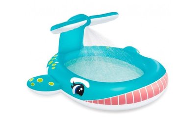Детский надувной бассейн с душем кит