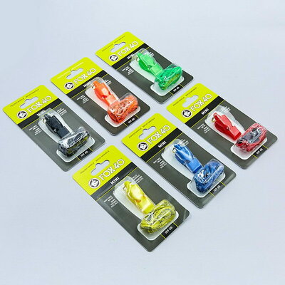 Свисток судейский пластиковый Fox40 Mini на шнуре 6 цветов 109dB 
