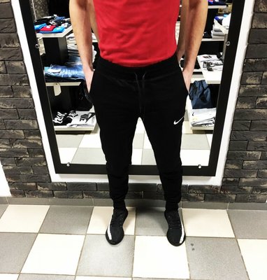 Треники Nike black черные, спортивные штаны