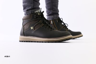 Код 4120 - 1 Мужские зимние ботинки Сезон зима размеры 40-45 Цвет коричневые материал натуральн