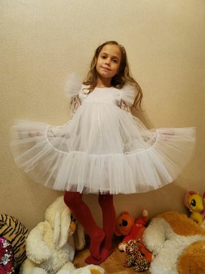 Нарядное праздничное платье на девочку новогоднее платье снежинка