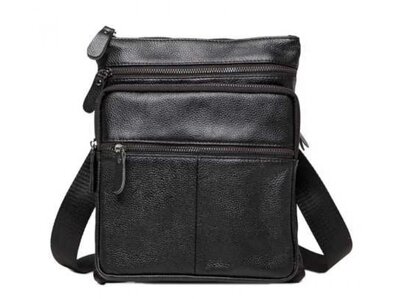 Кожаный мессенджер мужская сумка через плечо натуральная кожа A25F-0118A